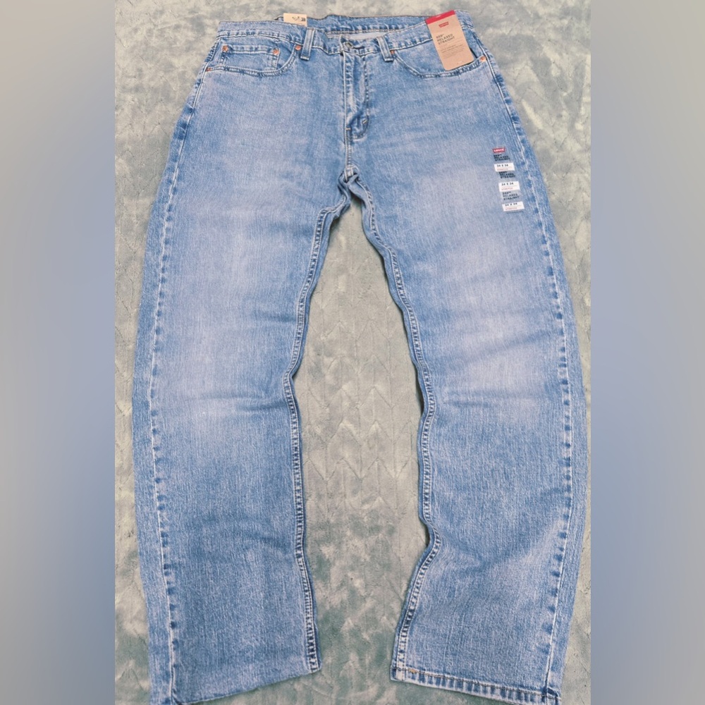 Levi’s 559 Relaxed Fit Straight Light Blue Denim Jeans Stretch Men’s 34x34
